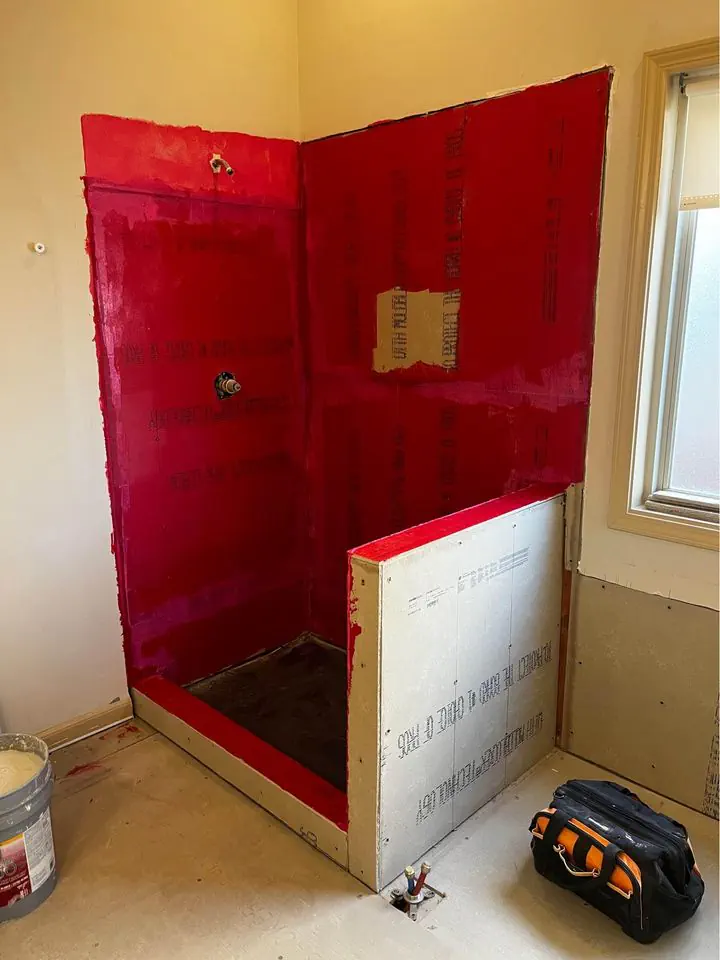Finished bathroom remodel — custom tile shower, D&Co Homes, Broward County
