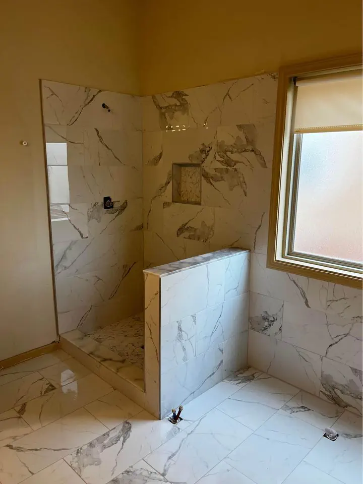 Bathroom before remodel — waterproofing stage, Broward County