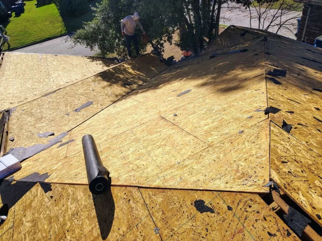 Roof before replacement — exposed deck, Orlando